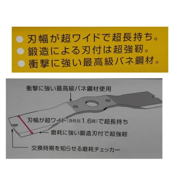 画像3: 2枚●1.6倍超ワイド ●ウイングモアー 310 ●草刈機替刃●日本製 (3)